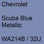 Preview: Chevrolet, Scuba Blue Metallic, WA214B / 32U.